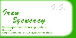 iren szemerey business card